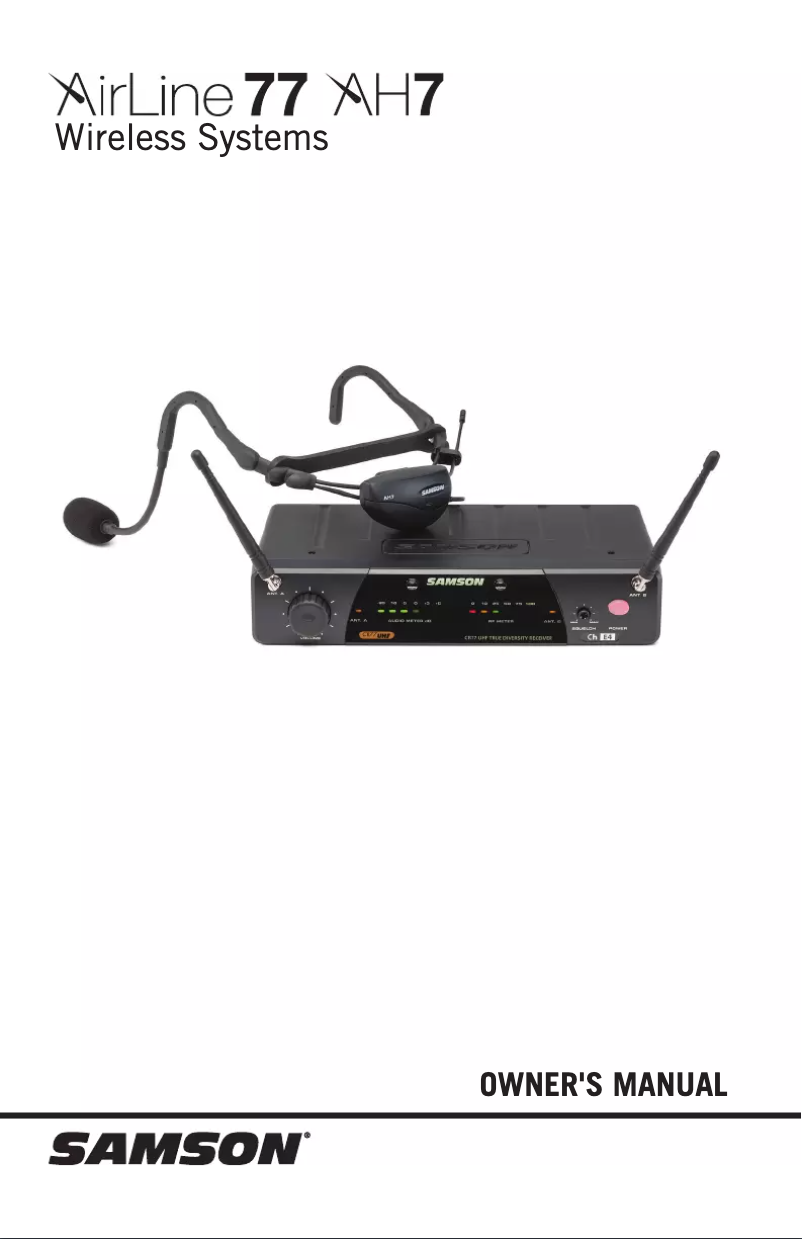 Page 1 de la notice Manuel utilisateur Samson Airline 77 AH7