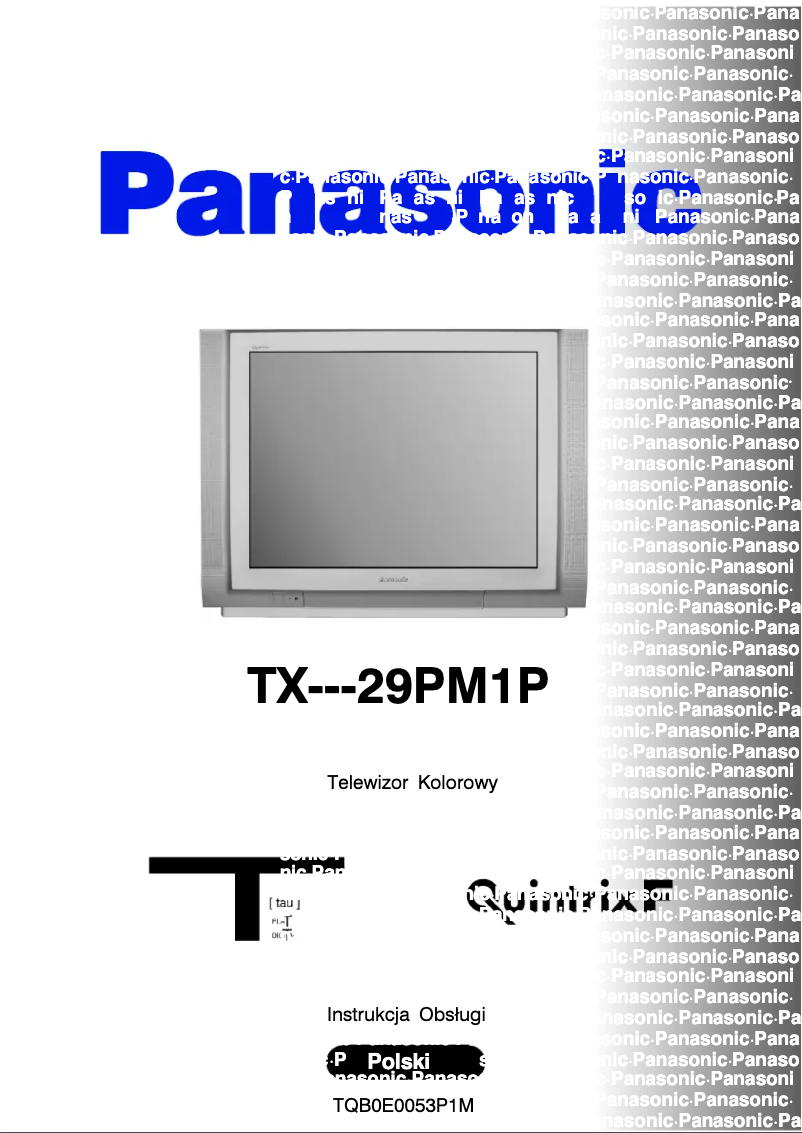 Page 1 de la notice Manuel utilisateur Panasonic TX-29PM1P