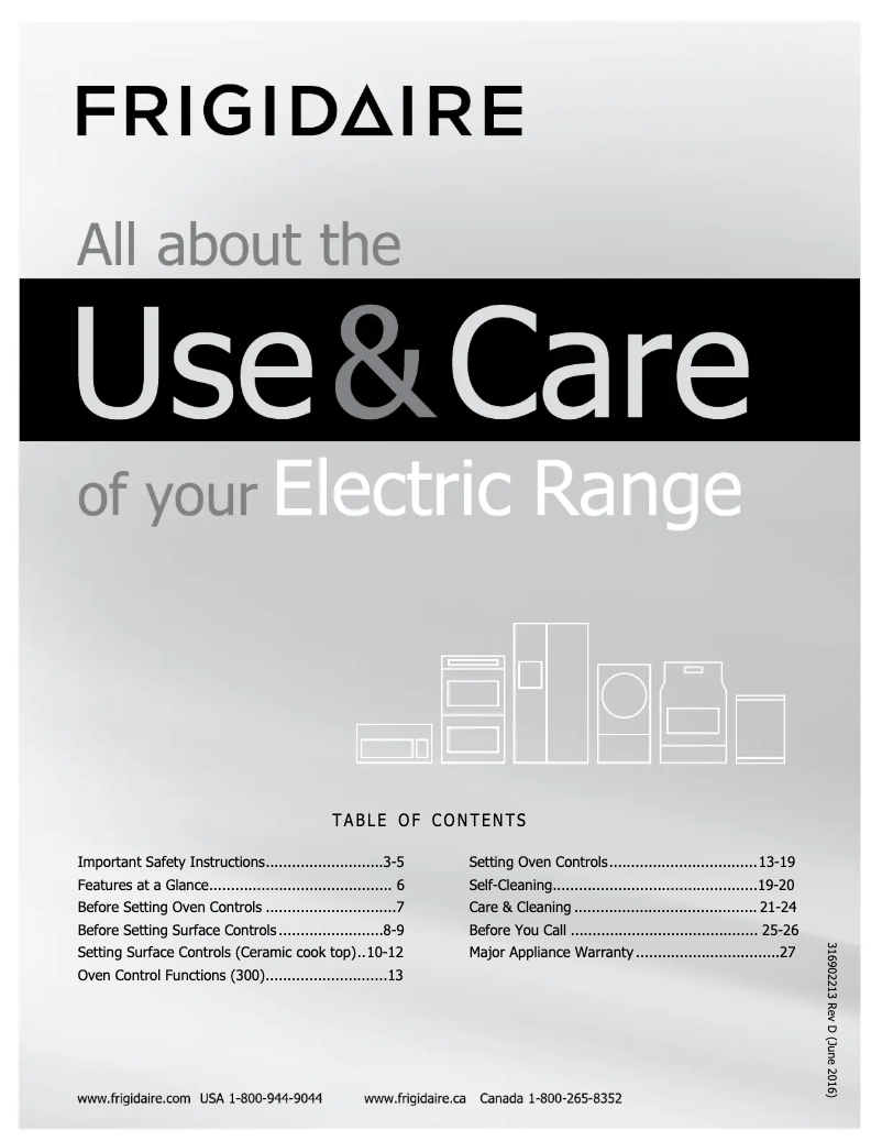 Page 1 de la notice Manuel utilisateur Frigidaire FFEF3018LM