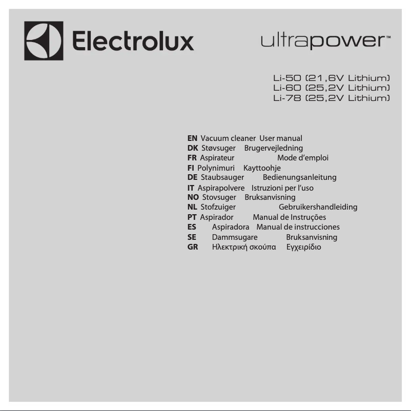 Página 1 del manual Manual de usuario Electrolux UltraPower ZB5026