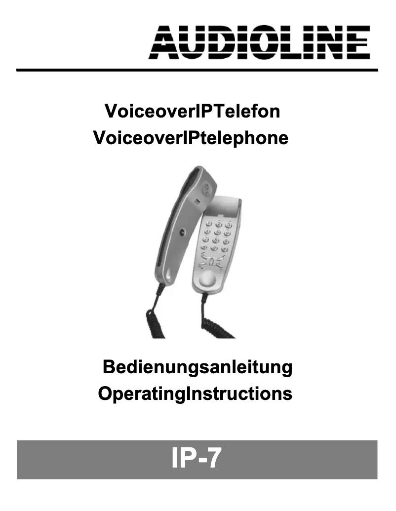 Página nº 1 - Manual de usuario Audioline IP 7