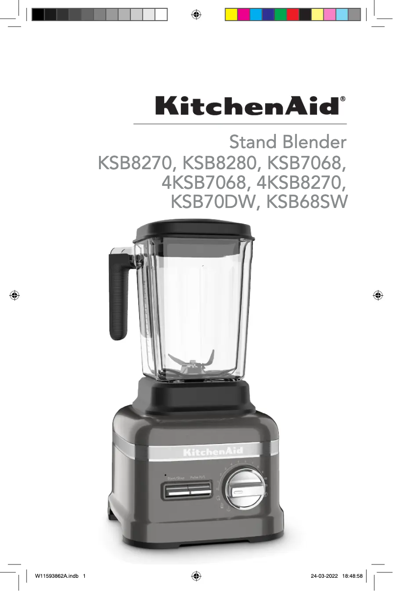 Page 1 de la notice Manuel utilisateur KitchenAid KSB8270MS