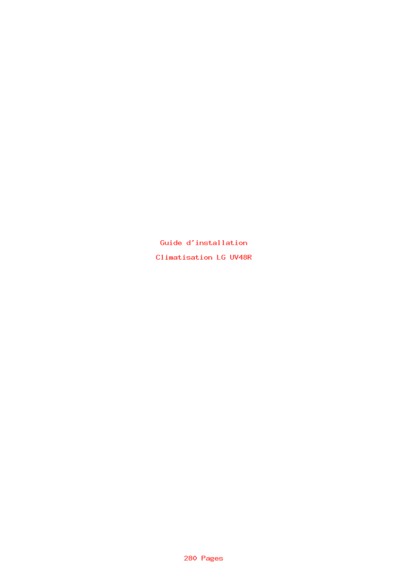Page 1 de la notice Guide d'installation LG UV48R