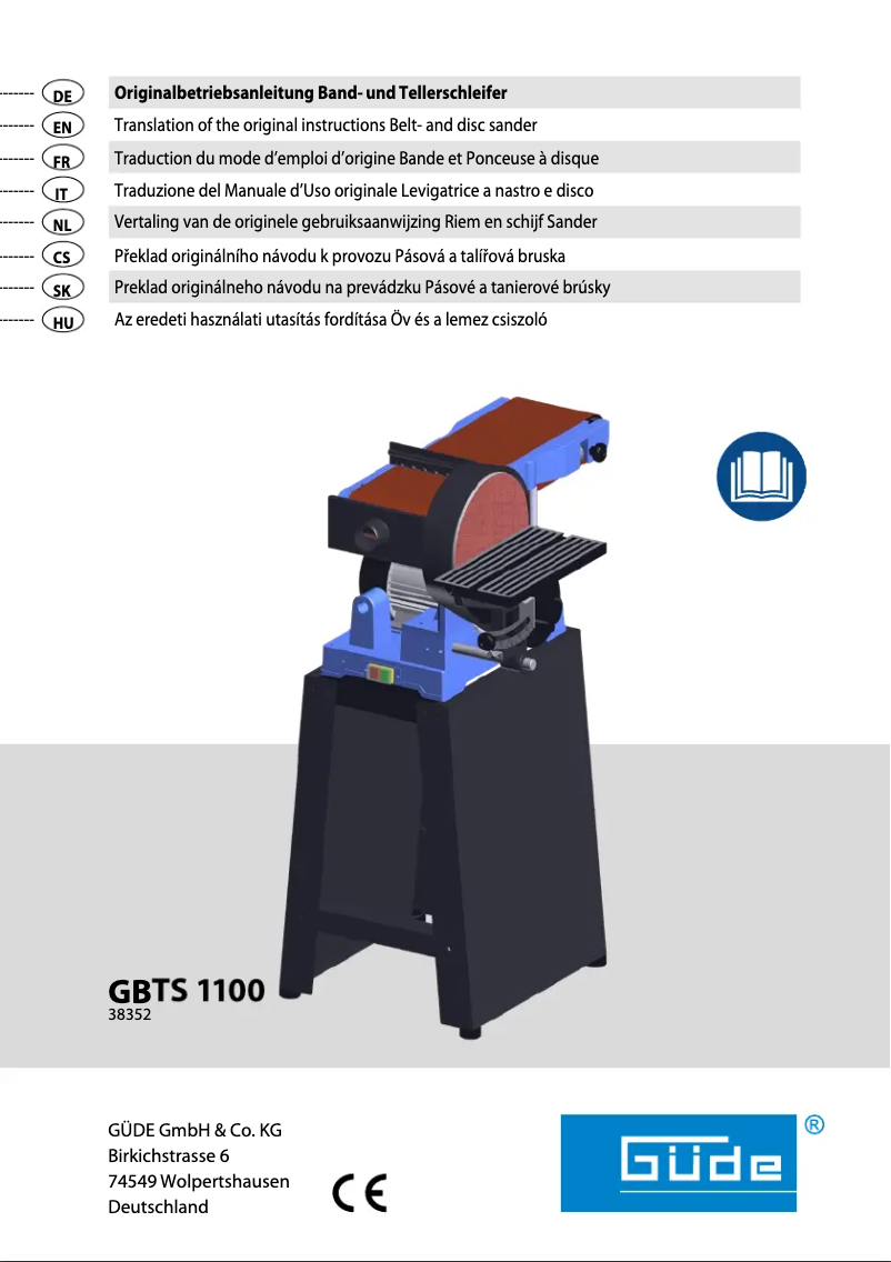 Page 1 de la notice Manuel utilisateur Güde GBTS 1100