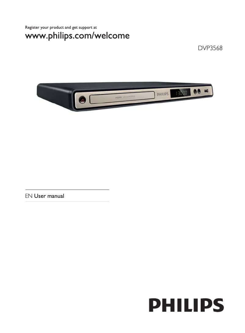 Page 1 of the manual User Manual Philips DVP3568