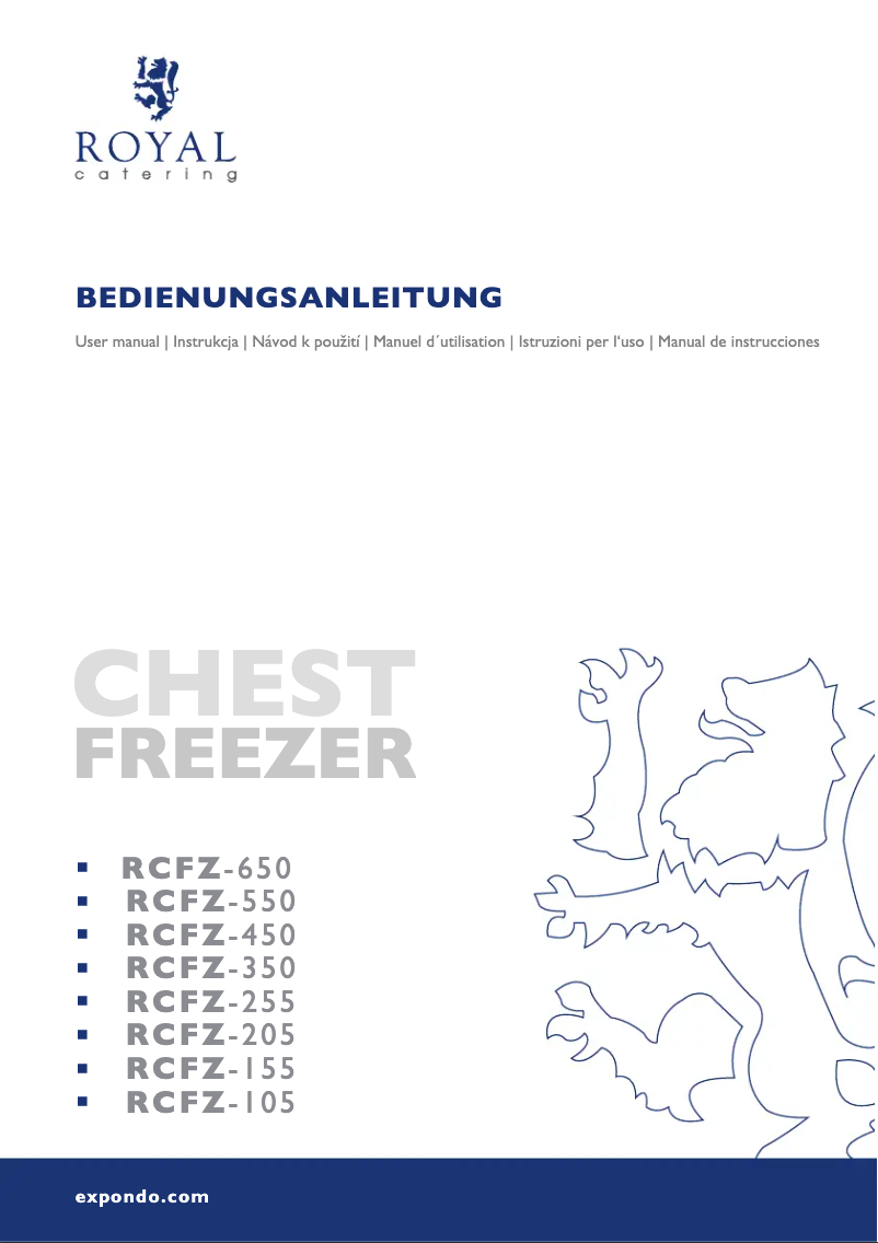 Page 1 de la notice Manuel utilisateur Royal Catering RCFZ-255