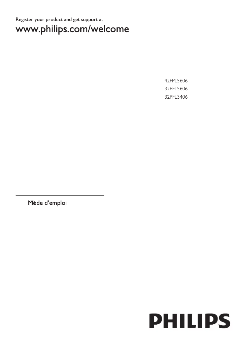 Page n°1 - Manuel utilisateur Philips 32PFL3406S