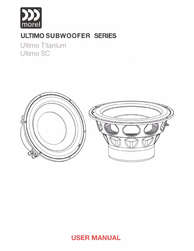 Page 1 de la notice Manuel utilisateur Morel Ultimo Titanium 102