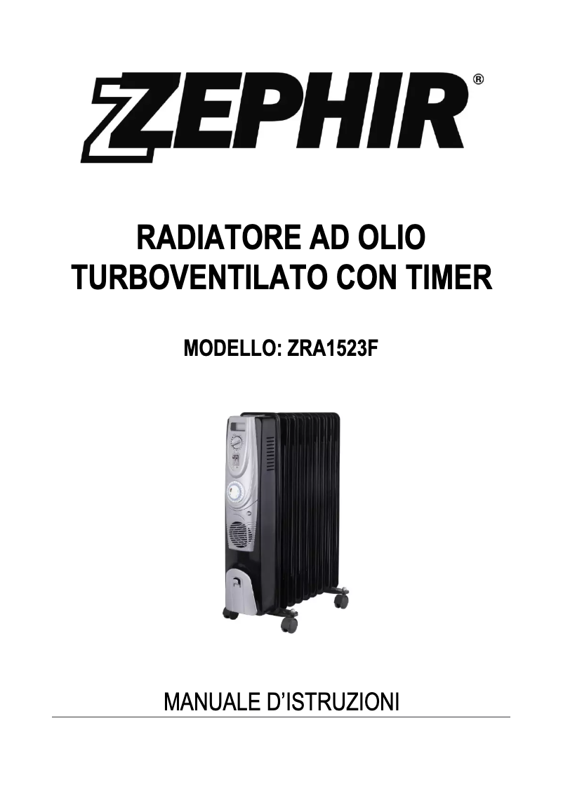 Page 1 de la notice Manuel utilisateur Zephir ZRA1523