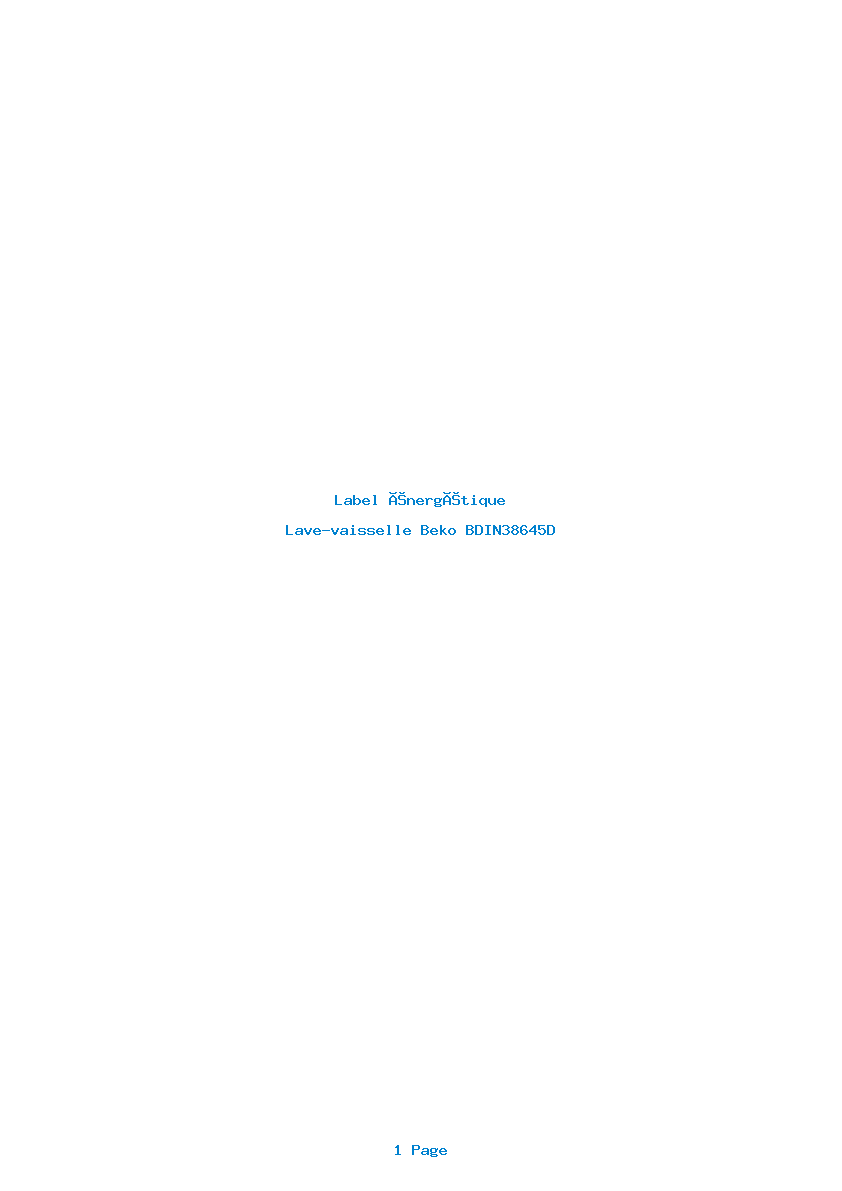Image de la première page du manuel de l'appareil BDIN38645D