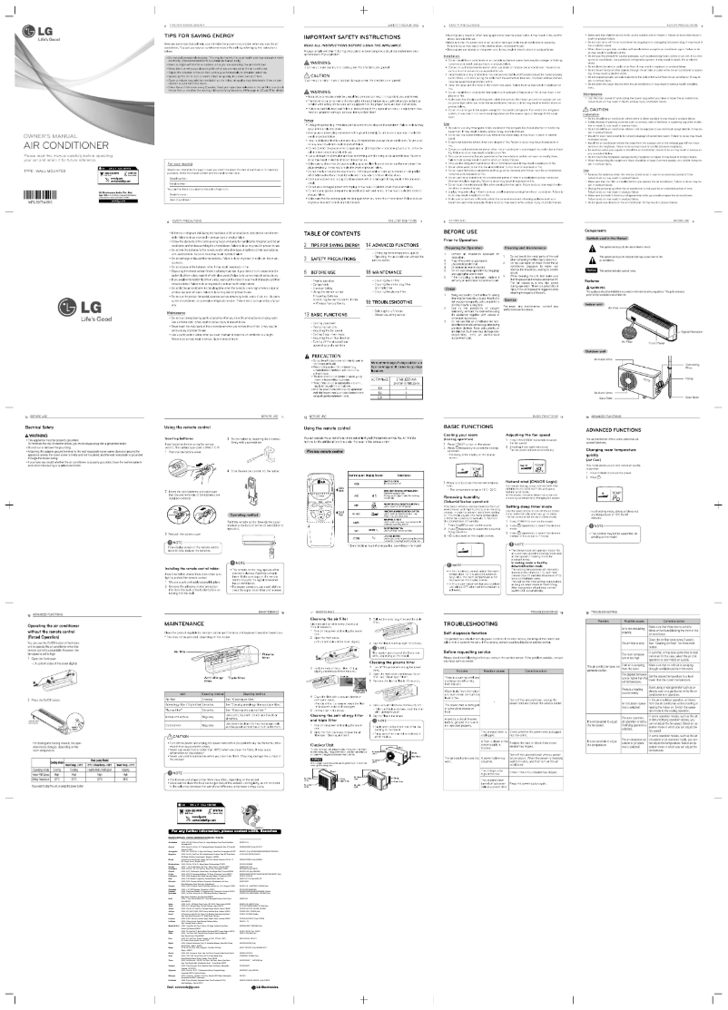 Page 1 of the manual User Manual LG LSU5KR1A