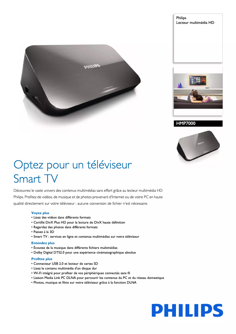 Image de la première page du manuel de l'appareil HMP7000