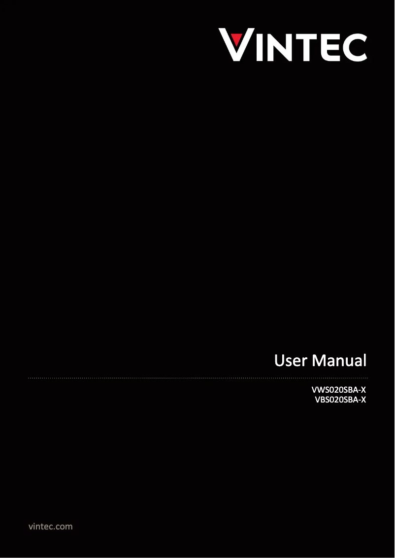 Página 1 del manual Manual de usuario Vintec VBS020SBB