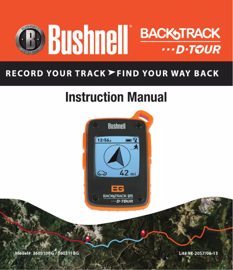 Page 1 of the manual User Manual Bushnell BackTrack D-Tour