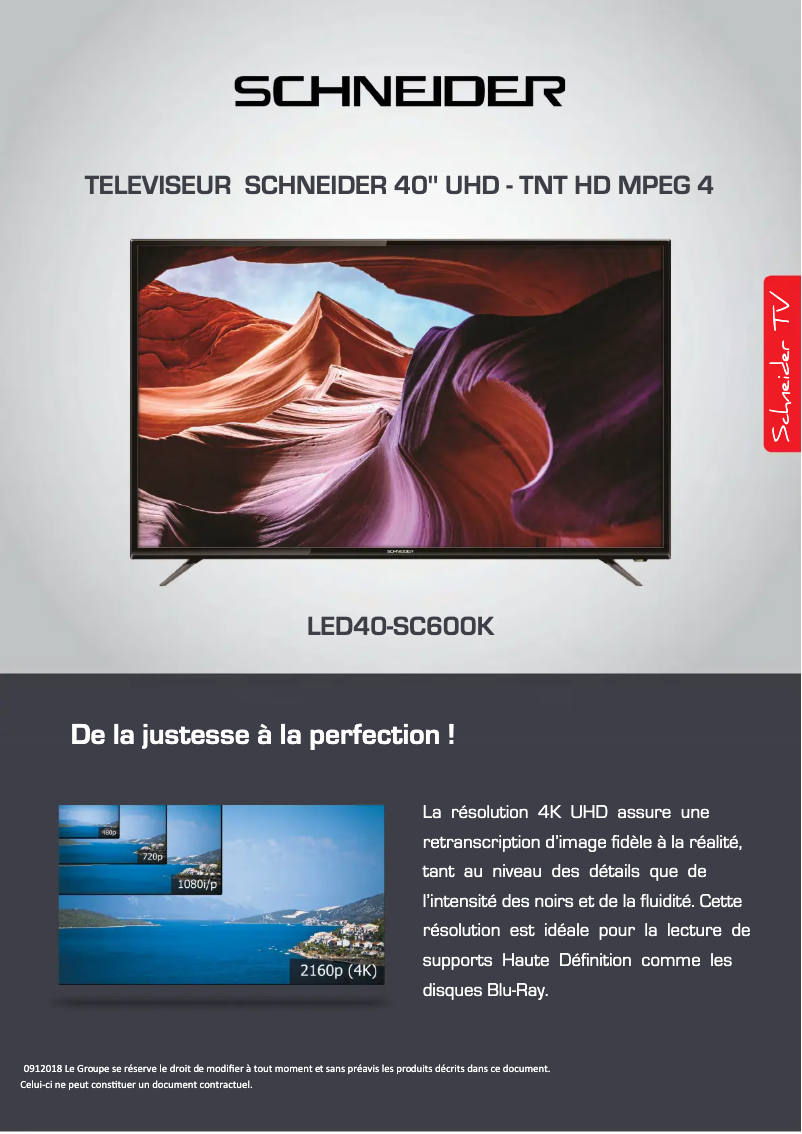 Página 1 del manual Ficha técnica Schneider LED40-SC600K