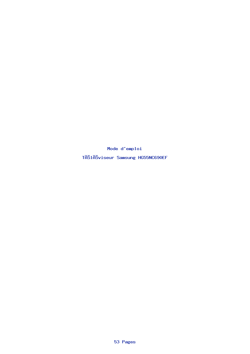 Page 1 de la notice Mode d'emploi Samsung HG55NC690EF