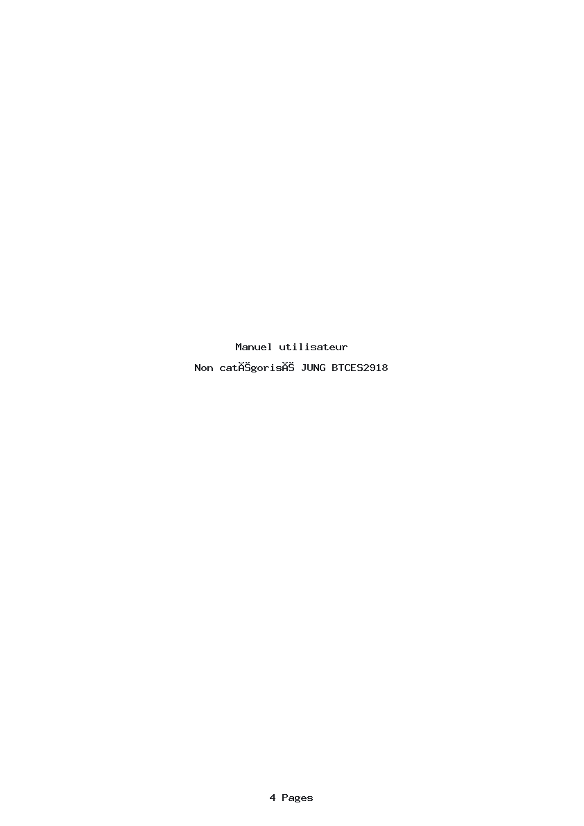 Image de la première page du manuel de l'appareil BTCES2918