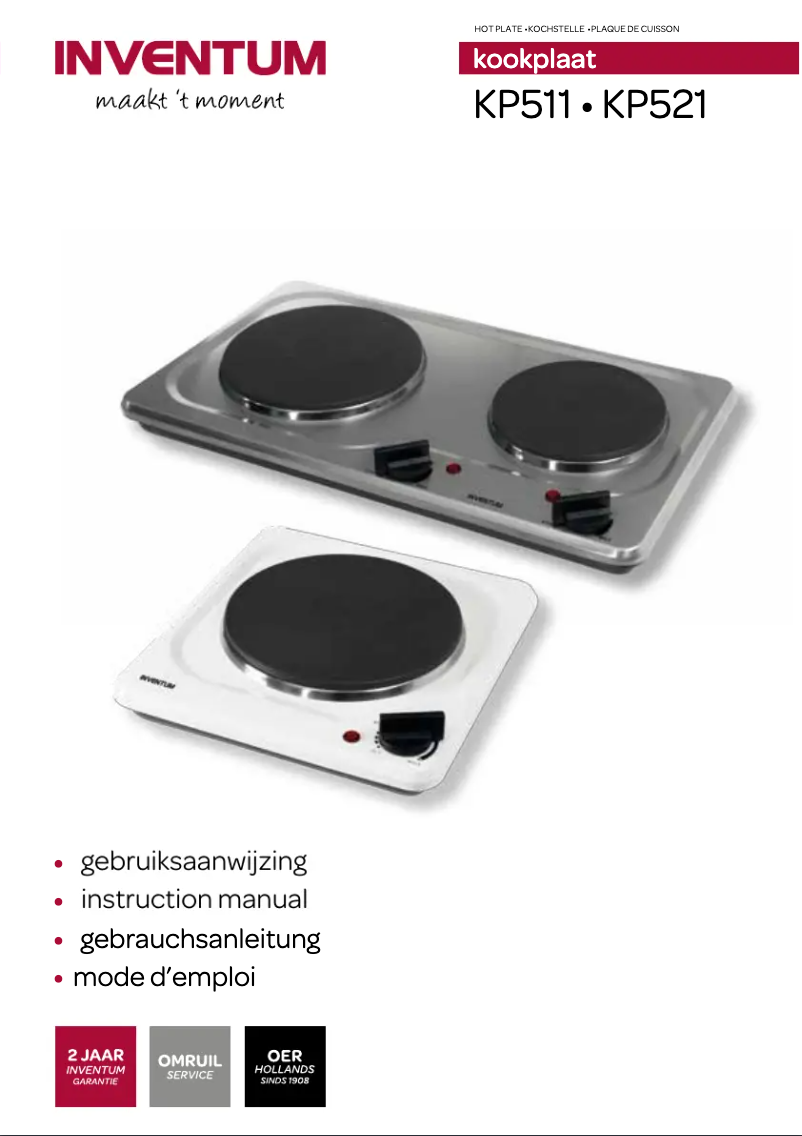 Page 1 de la notice Manuel utilisateur Inventum KP511S