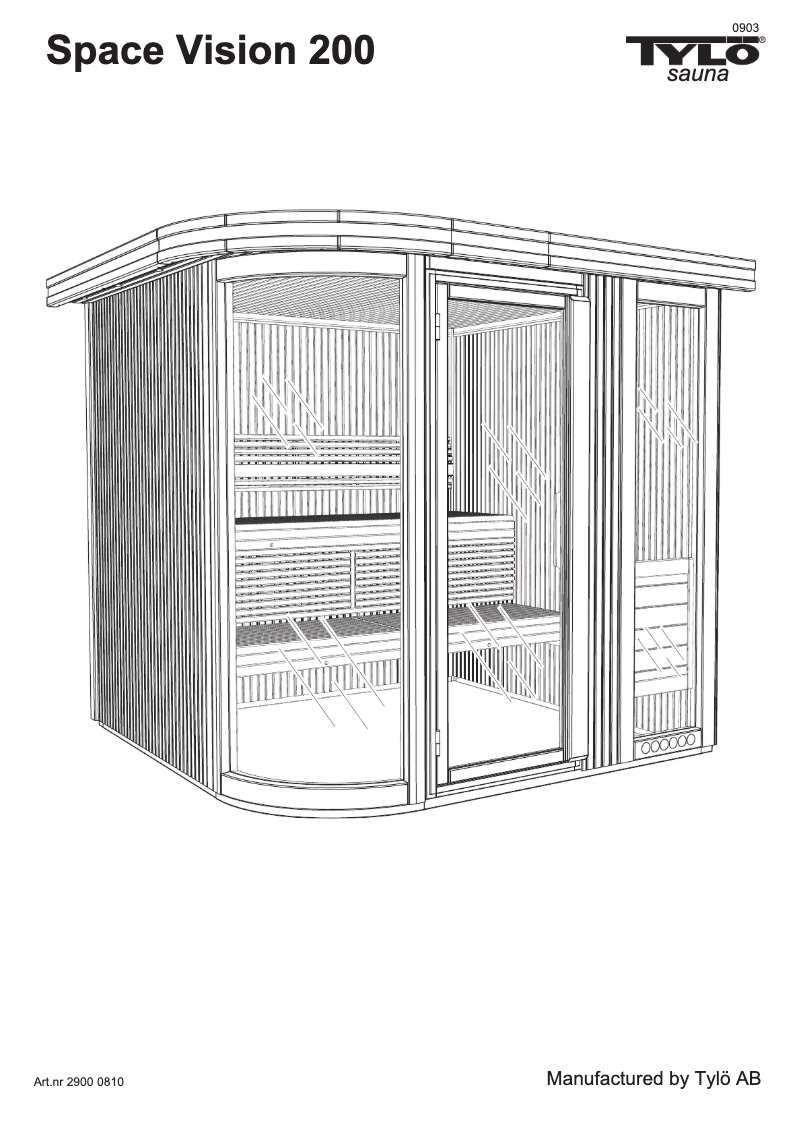 Page 1 de la notice Manuel utilisateur Tylö Space Vision 200