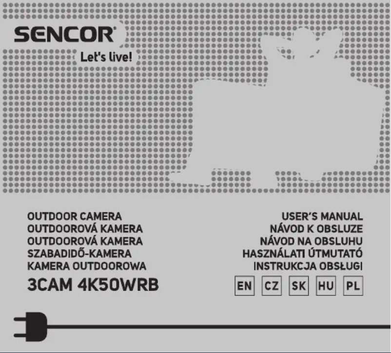 Page 1 de la notice Manuel utilisateur Sencor 3CAM 4K5OWRB