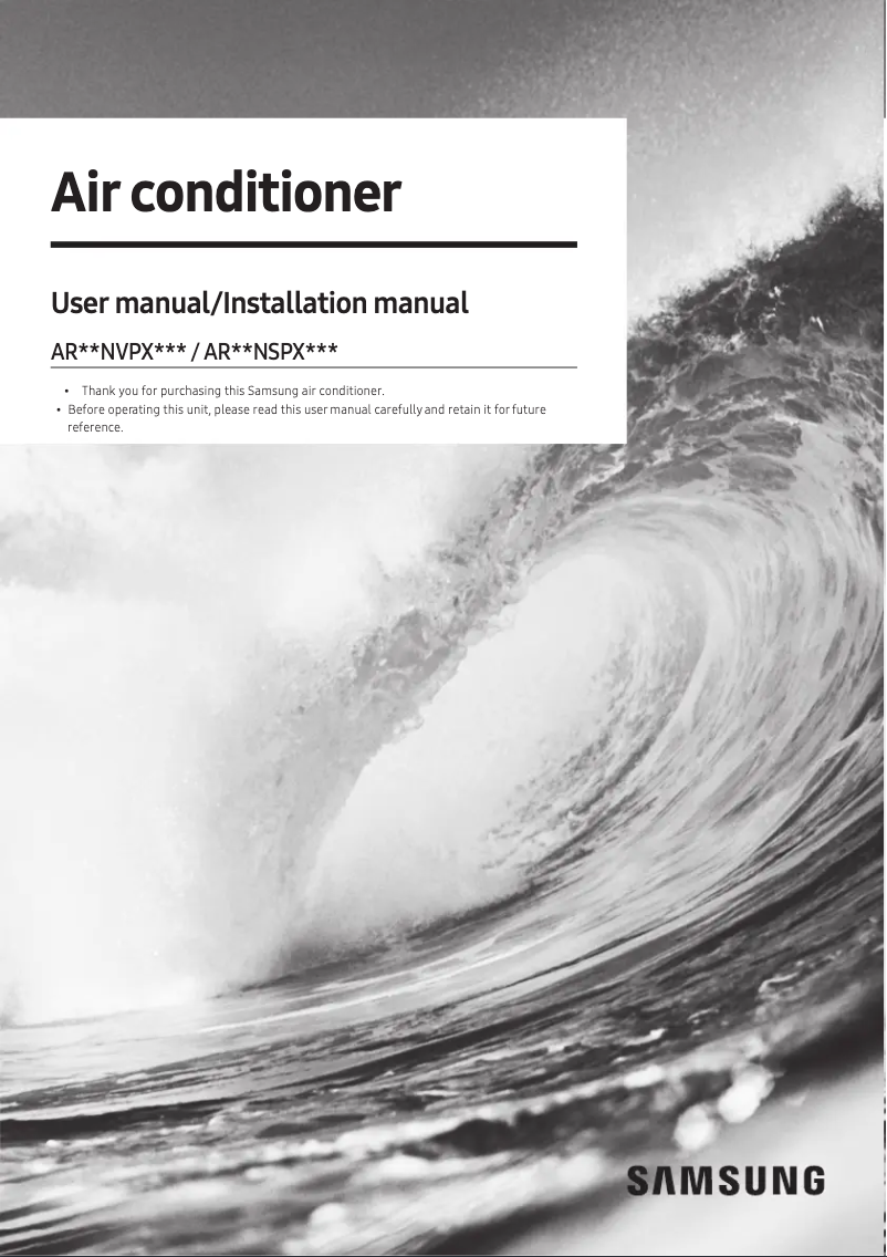 Página 1 del manual Manual de usuario Samsung AR18NVPXAWKXCB