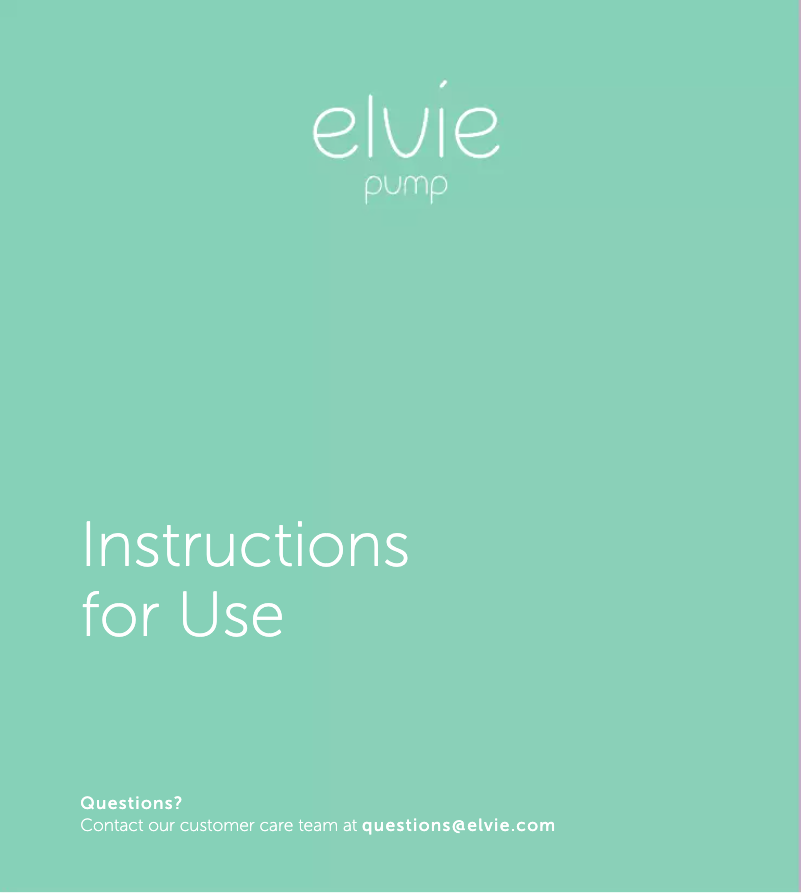 Page 1 de la notice Manuel utilisateur Elvie Pump