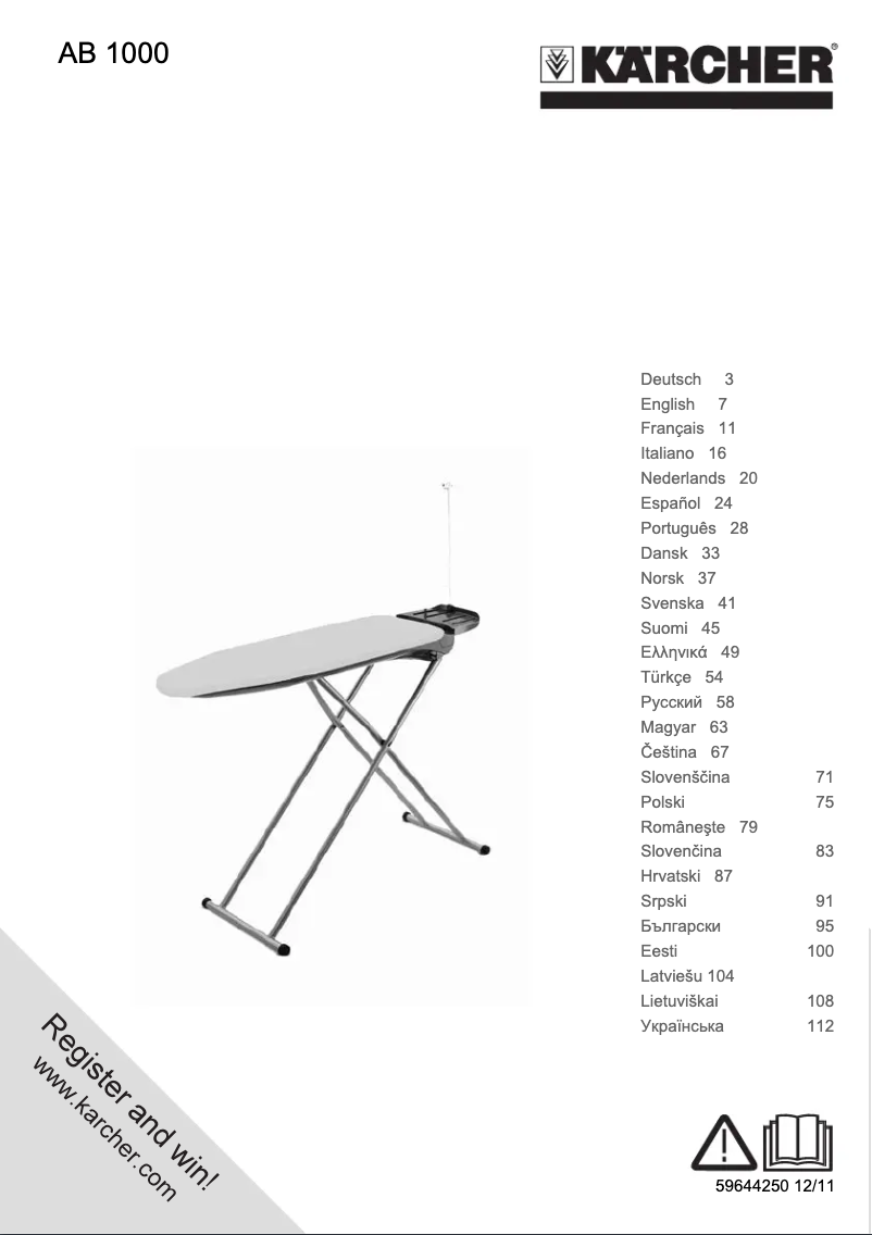 Page 1 de la notice Manuel utilisateur Kärcher AB 1000