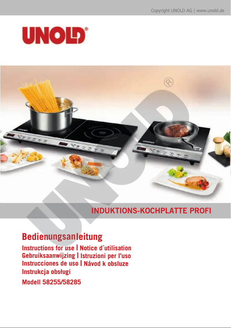 Page 1 de la notice Manuel utilisateur Unold 58255