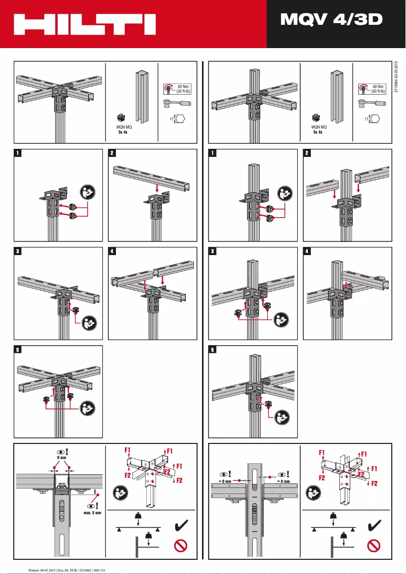 Page 1 de la notice Manuel utilisateur Hilti MQV-4/3 D