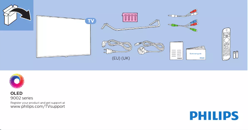 Page n°1 - Guide de démarrage rapide Philips 55POS9002