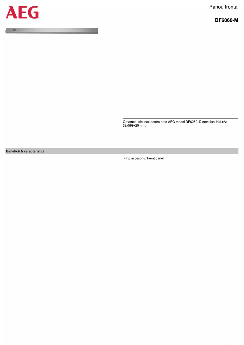 Página 1 del manual Manual de usuario AEG BF6060-M