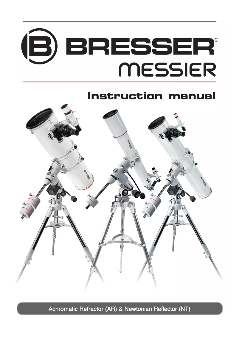 Page 1 de la notice Manuel utilisateur Bresser Messier AR-102L/1350 EXOS-2/EQ5 Goto