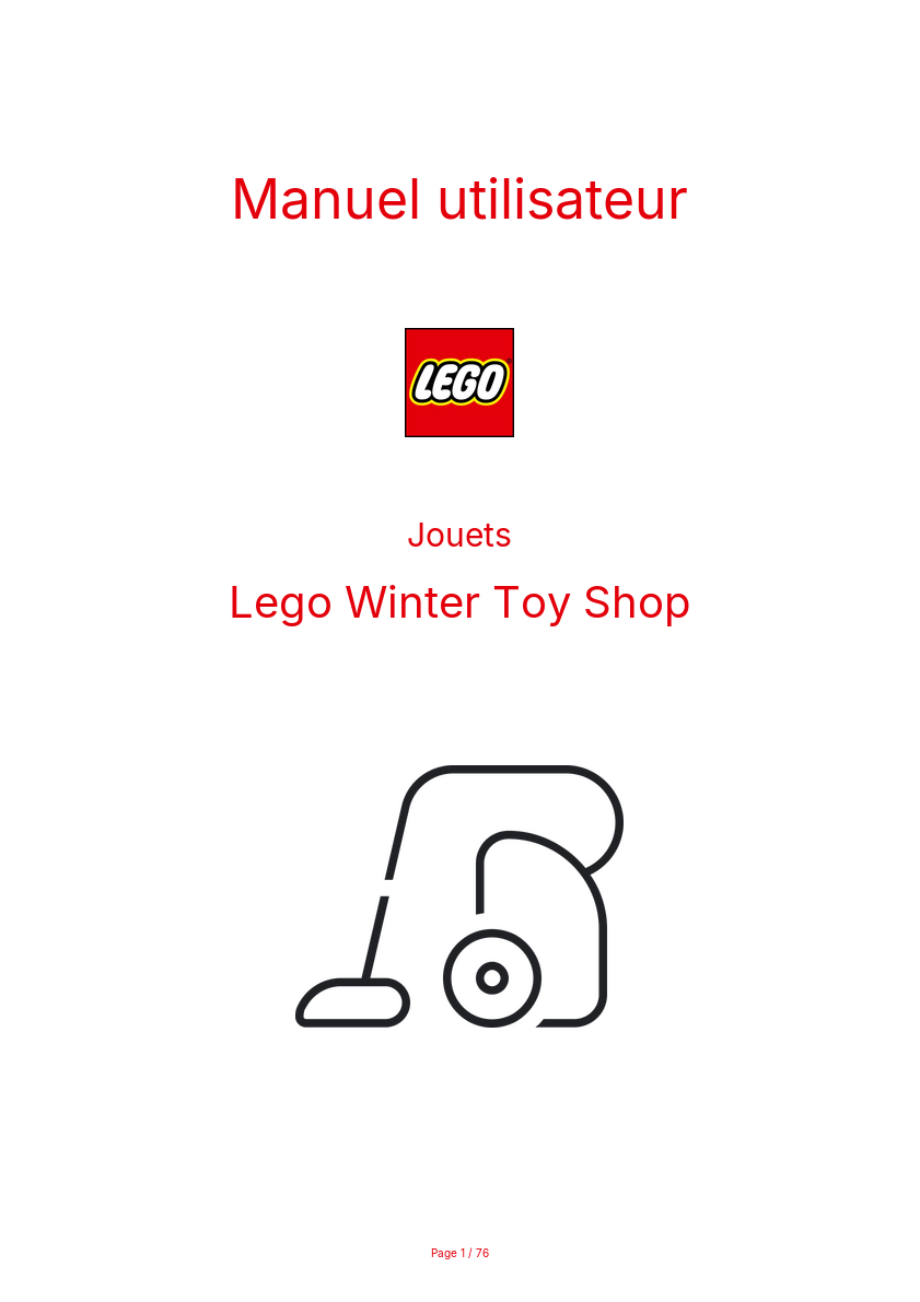 Image de la première page du manuel de l'appareil Winter Toy Shop