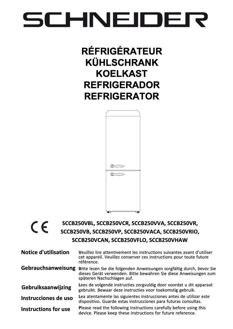 Página 1 del manual Manual de usuario Schneider SCCB250VRIO