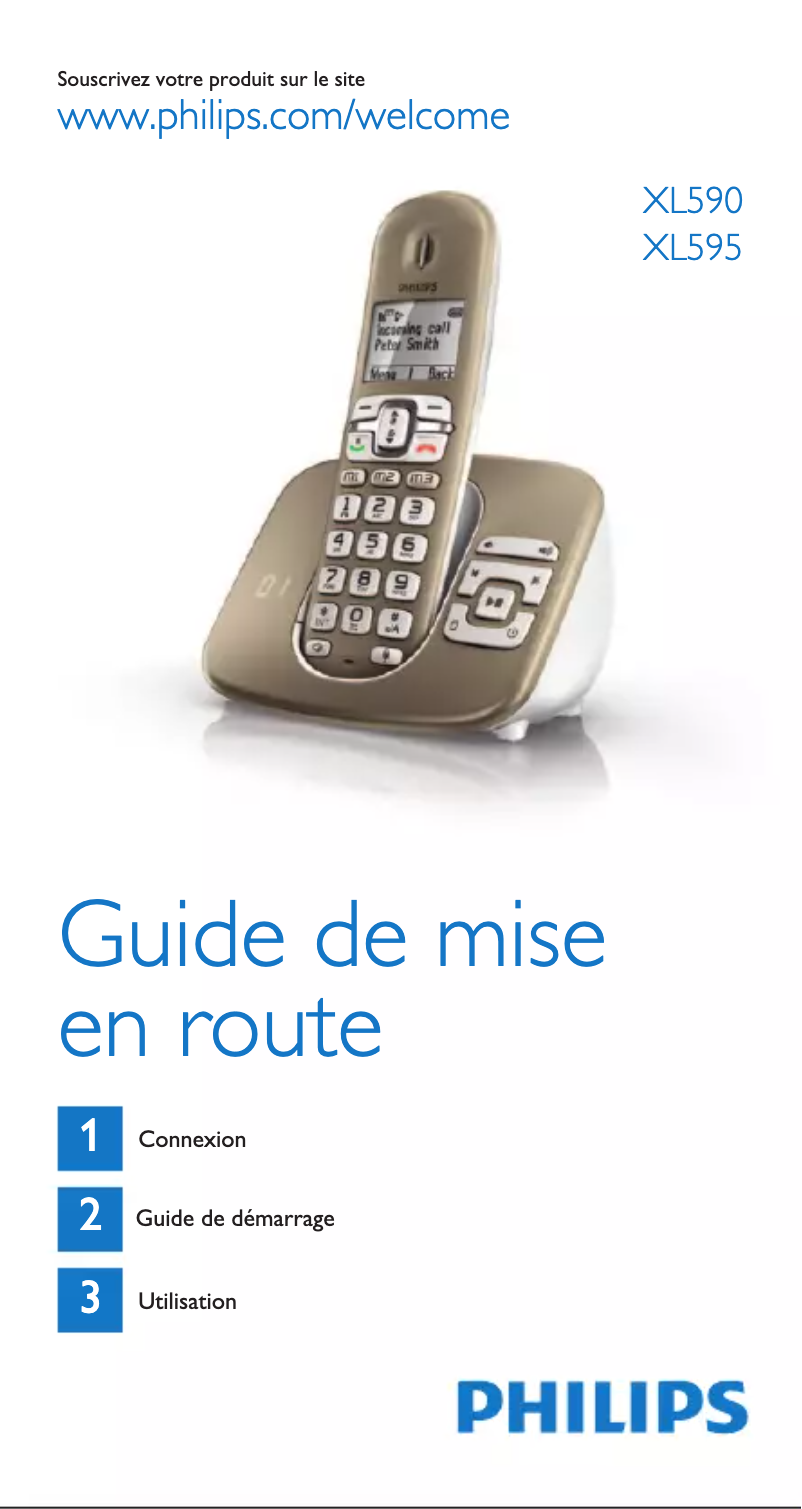 Página 1 del manual Guía de inicio rápido Philips SoClear XL5951C