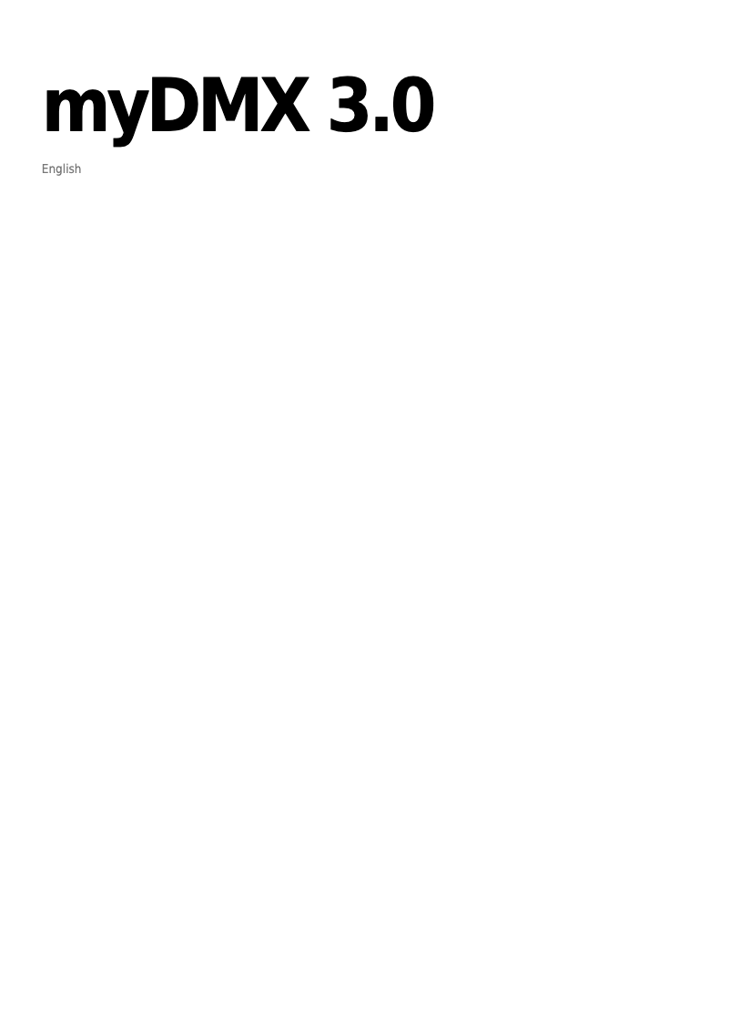 Page 1 de la notice Manuel utilisateur American DJ myDMX 3.0