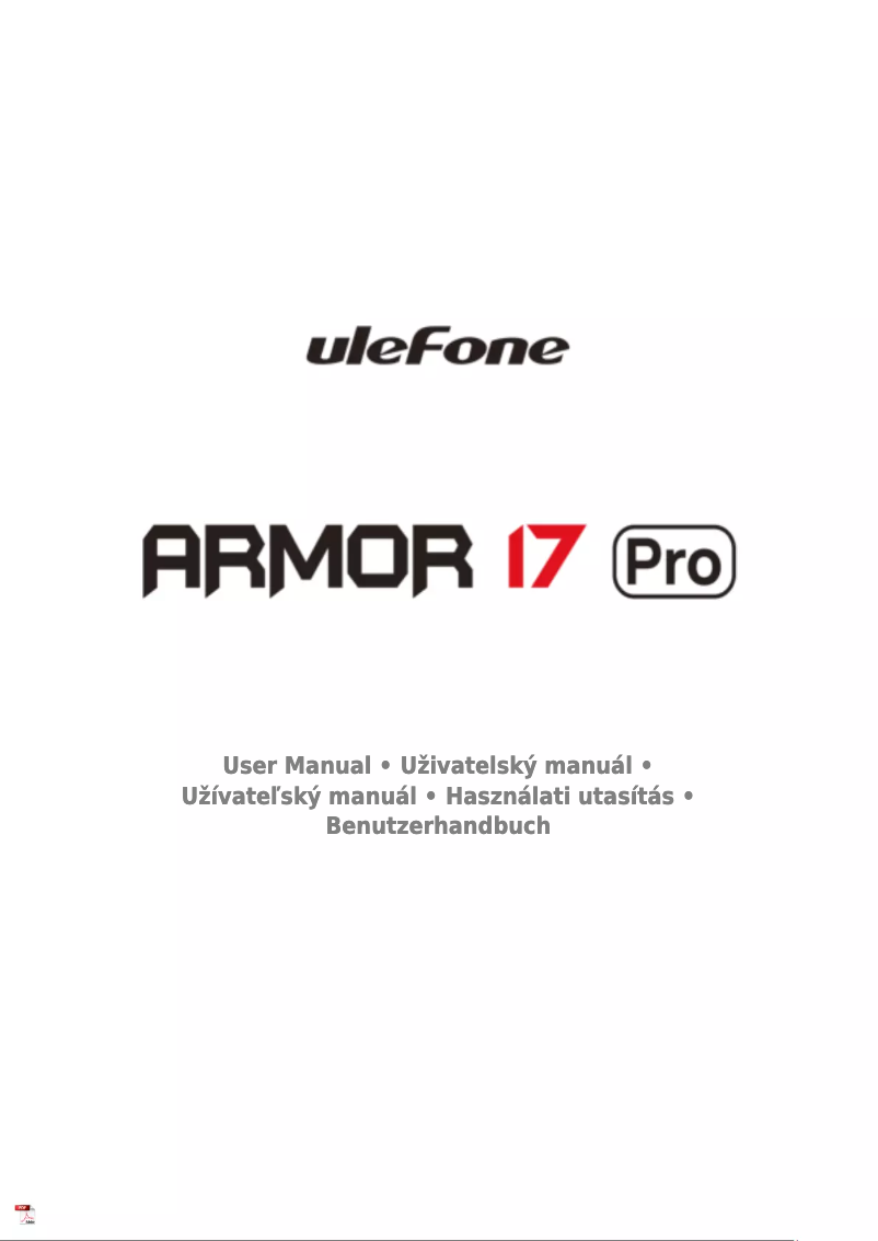 Page 1 de la notice Manuel utilisateur Ulefone Armor 17 Pro