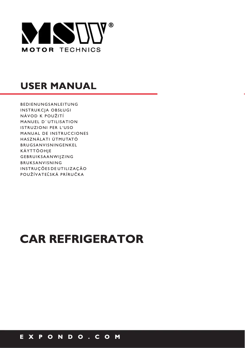 Page 1 de la notice Manuel utilisateur MSW MSW-CRF30-BT