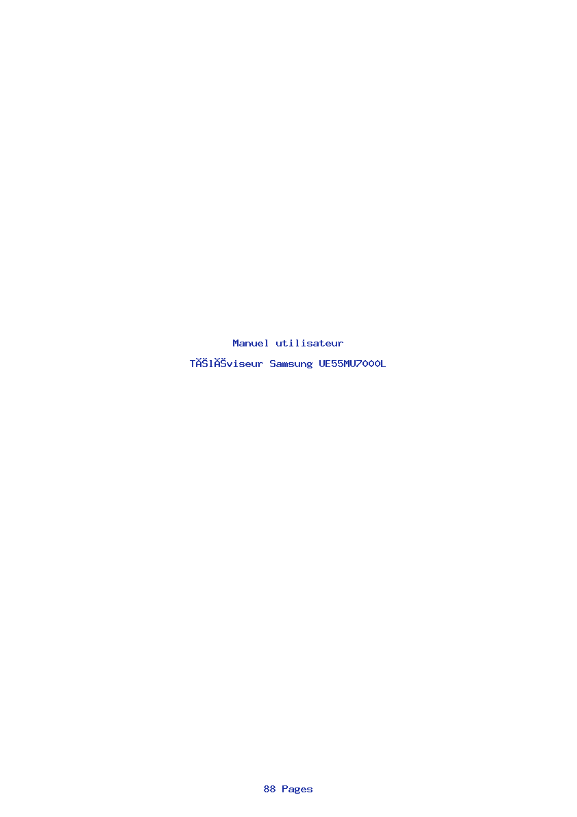 Image de la première page du manuel de l'appareil UE55MU7000L