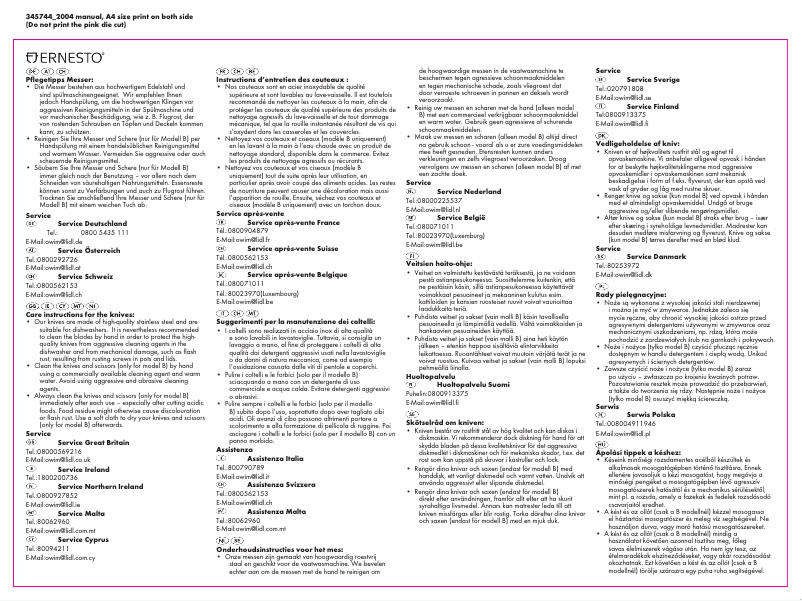 Page 1 de la notice Manuel utilisateur Ernesto HG00270