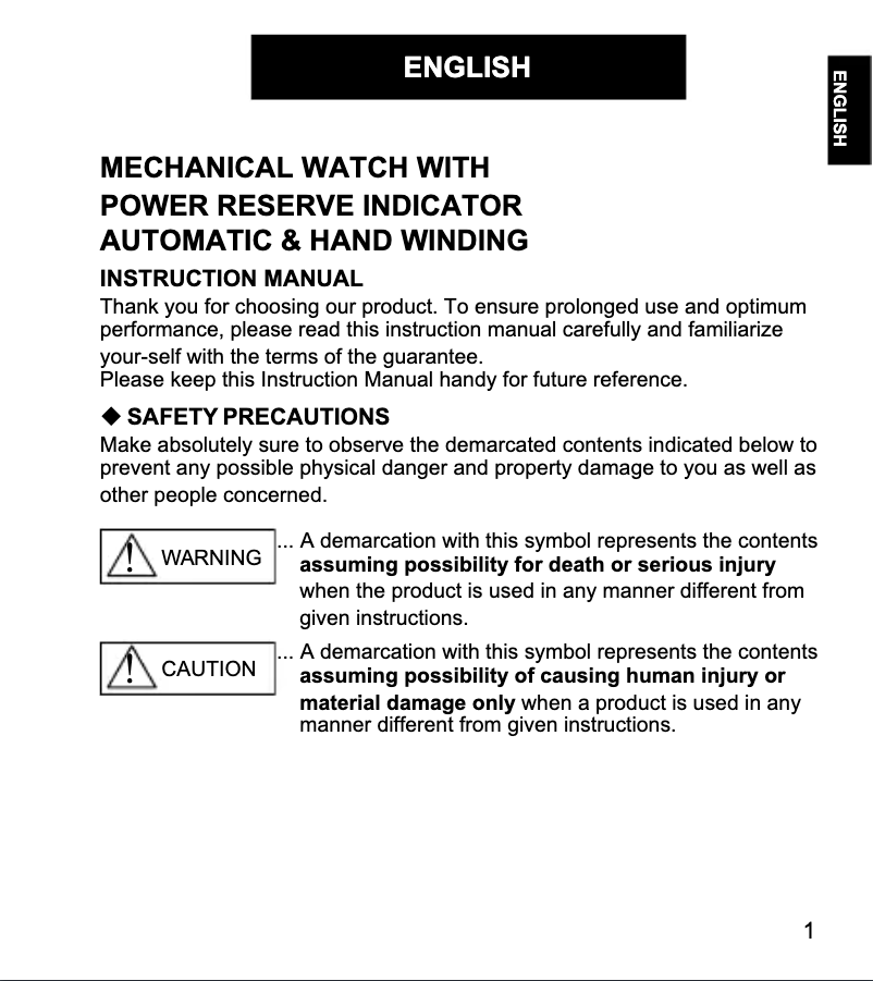 Page 1 de la notice Manuel utilisateur ORIENT Sports RE-AU0302L