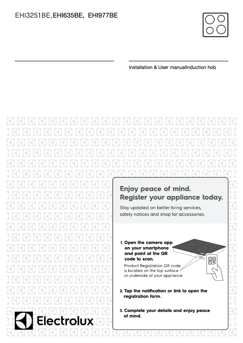 Page 1 de la notice Manuel utilisateur Electrolux EHI3251BE