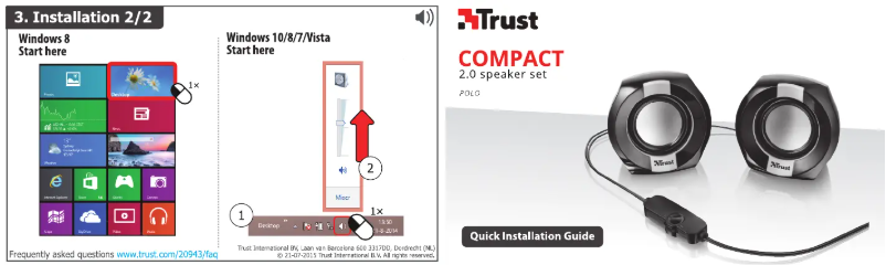 Page 1 de la notice Manuel utilisateur Trust Polo Compact 2.0