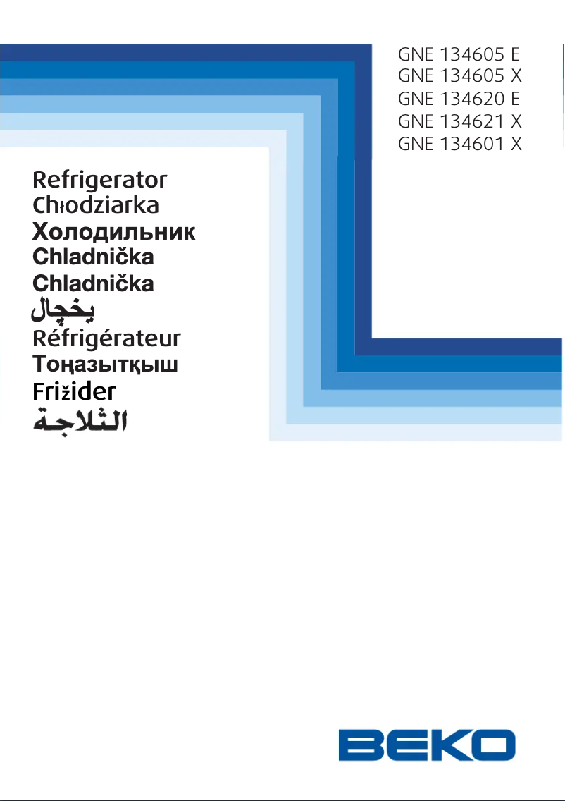 Page 1 de la notice Manuel utilisateur Beko GNE 134605 E