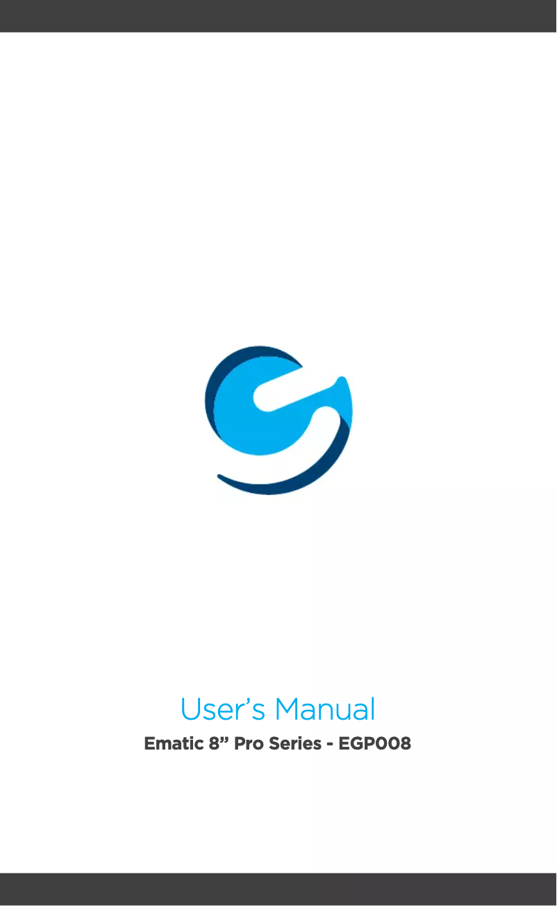 Page 1 de la notice Manuel utilisateur Ematic Pro EGP008