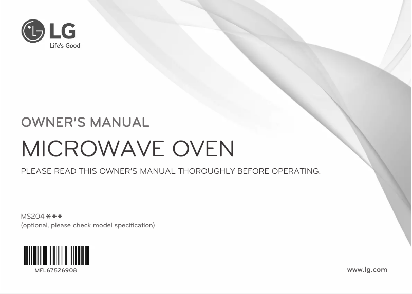 Page 1 de la notice Manuel utilisateur LG MS2042DS