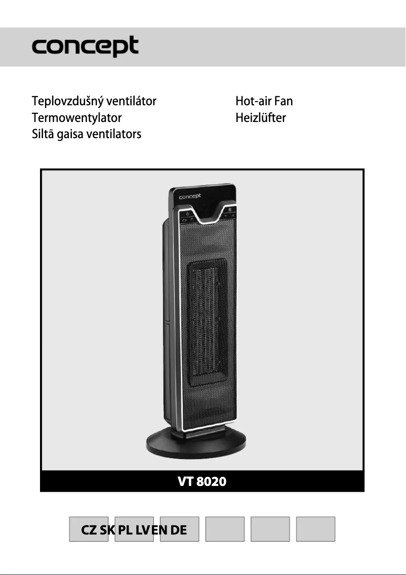 Page 1 de la notice Manuel utilisateur Concept VT-8020