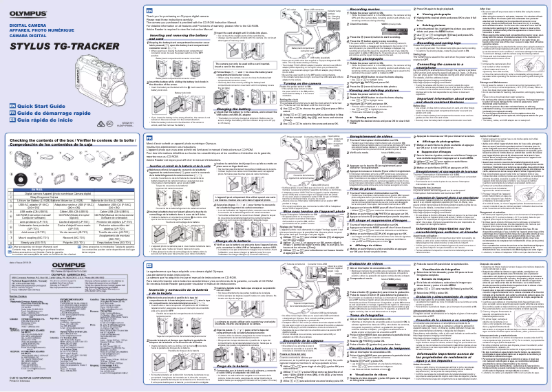 Page 1 de la notice Manuel utilisateur Olympus Tough TG-Tracker