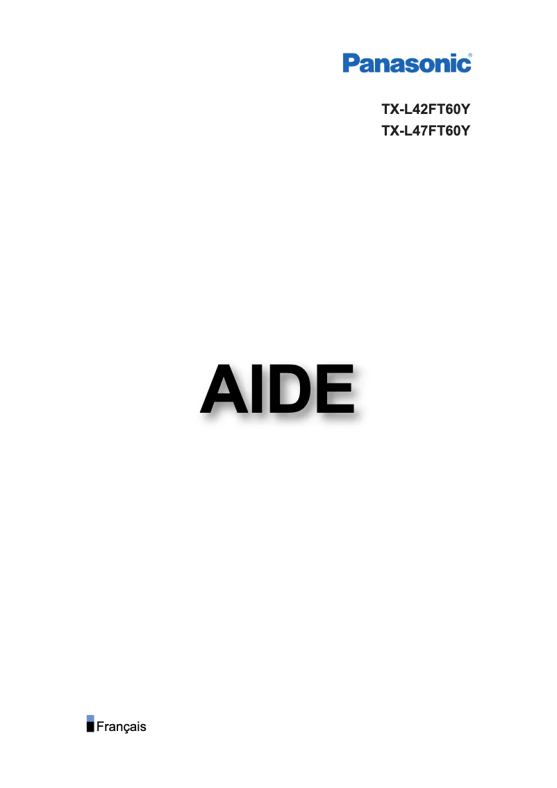 Page 1 de la notice Manuel utilisateur Panasonic Viera TX-L47FT60Y