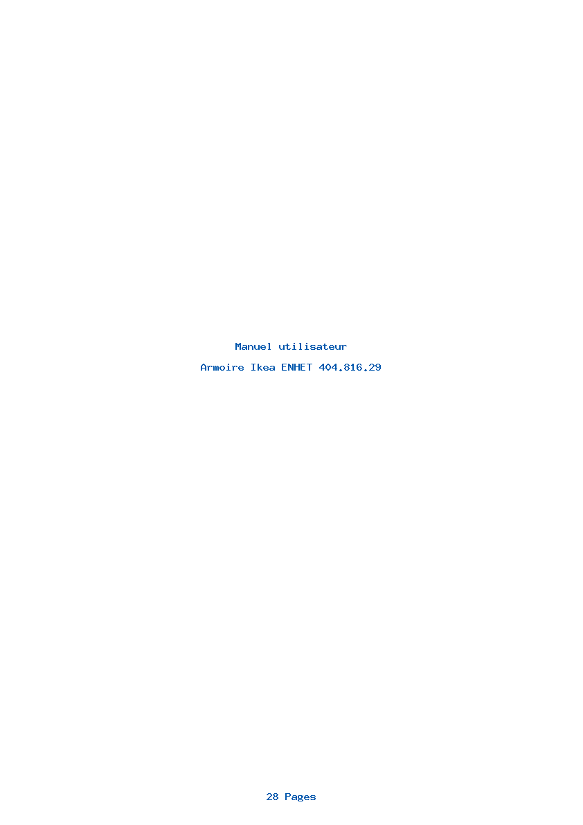 Page 1 de la notice Manuel utilisateur Ikea ENHET 404.816.29